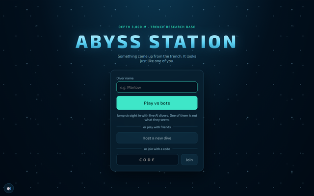 Abyss Station title screen